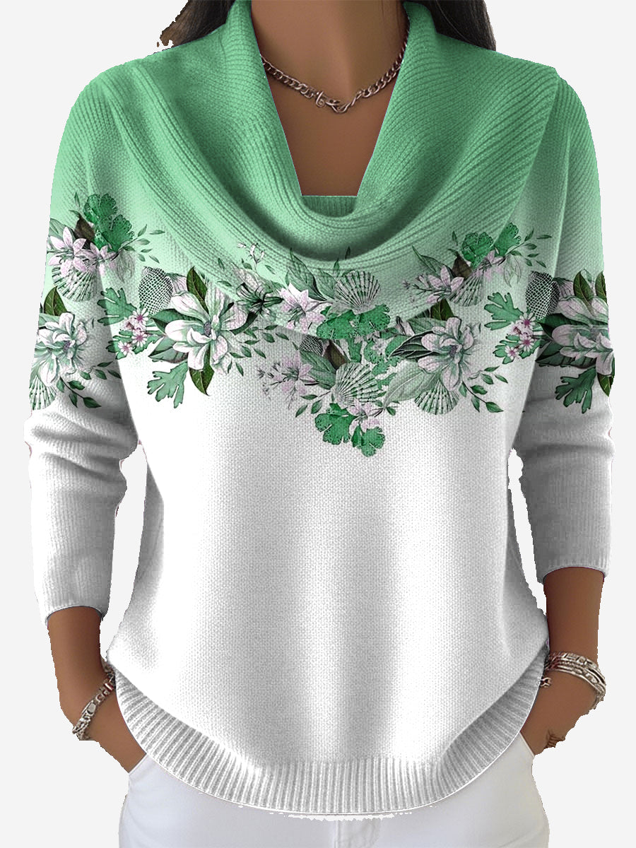 Taliah – Vintage Blumemuster Pullover