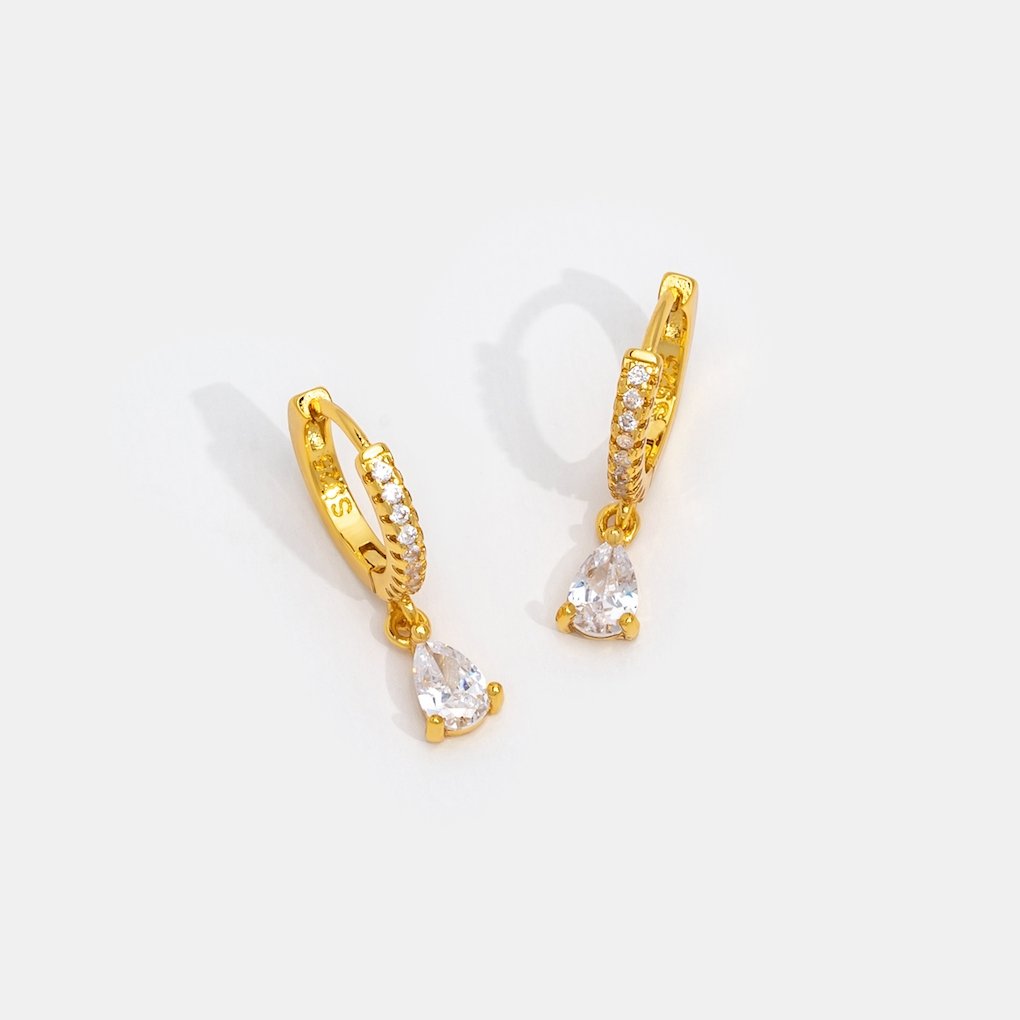 Premium Gold Kristall-Ohrringe